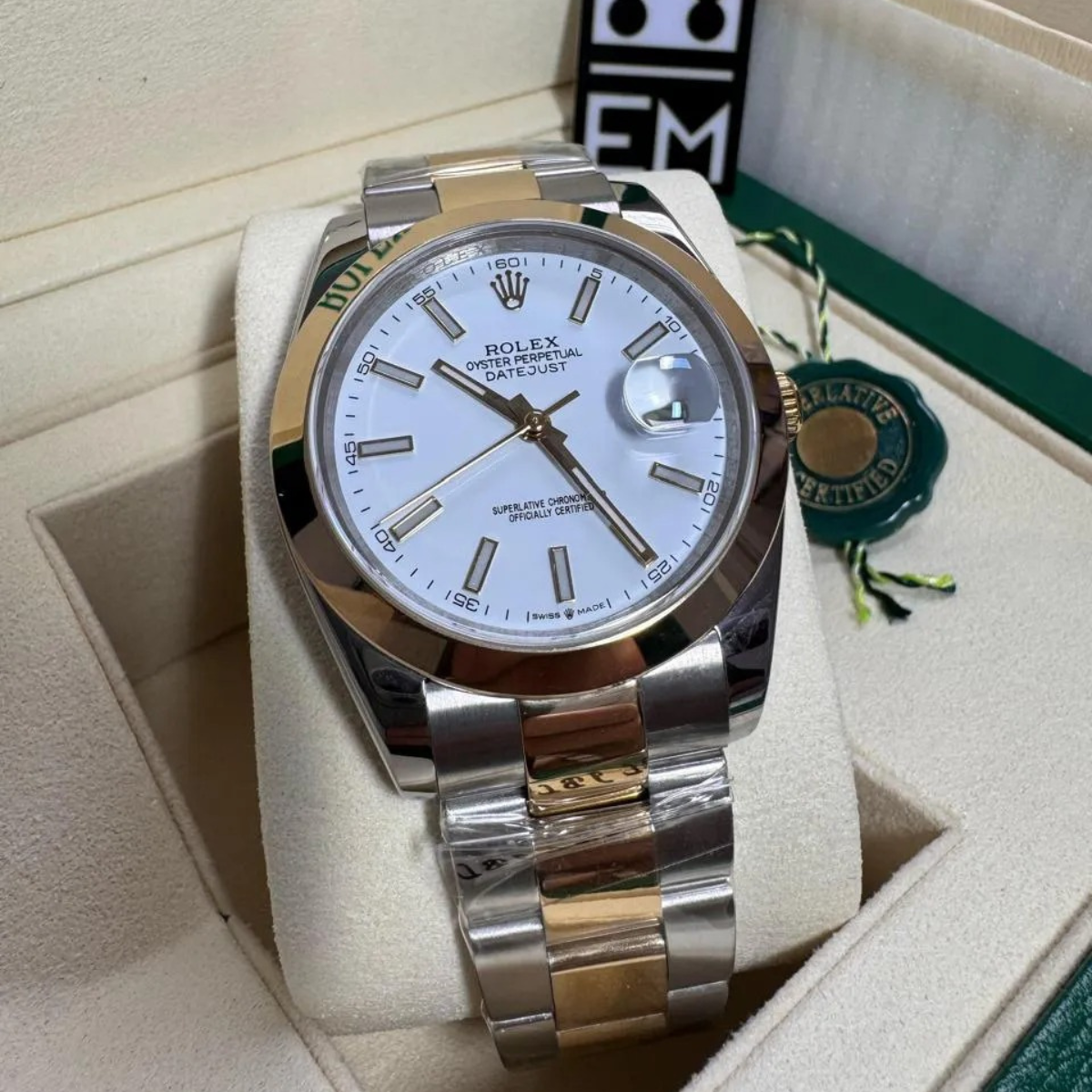 RX Datejust 41 – White Dial – Rolesor
