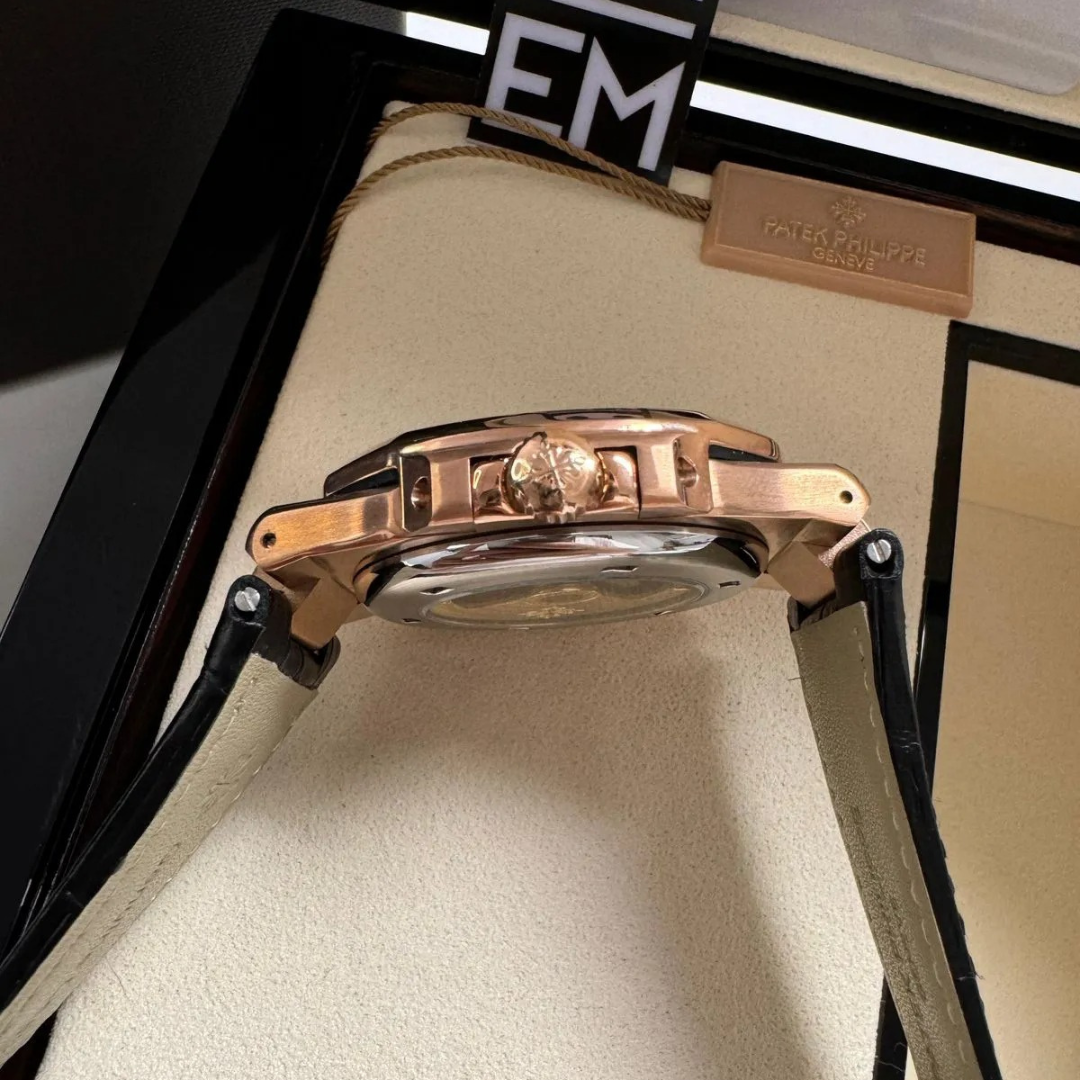 PP Nautilus Rose Gold Black Automatic
